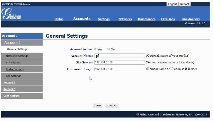 gxw4108-to-issabel-pbx